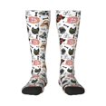 thumbnail image 1 of Goofa Hip Hop Dog Pattern Adult Stockings, Color-Block Knee High Socks, Comfortable and Breathable, Soft and Stretchable, Sports, and Decoration, 1 of 6