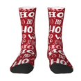 thumbnail image 1 of Goofa Ho Pattern Funny Christmas Printed Men's Crew Socks, Soft Durable Breathable Moisture-Wicking with Odor Control Cotton socks, 1 of 9
