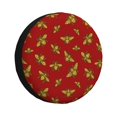 thumbnail image 1 of Goofa Hohey Bee Golden Pattern Universal Tire Cover for Jeep, SUV, Truck, and Trailer – Waterproof, UV-Resistant,Easy to Install, Fits 14"-17" Tires-15 inch, 1 of 6