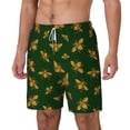 thumbnail image 1 of Goofa Hohey Bee Printed Men's Swim Trunks Board Shorts Quick Dry Mens Swimming Trunks with Compression Liner,Breathable Fit Hawaii Beach Shorts-Small, 1 of 9