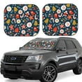 thumbnail image 1 of Goofa Holiday Christmas Cookies Pattern 2 Piece Car Windshield Sun Shade Foldable | Front Windshield Shade for Sun, Heat and UV Rays | Sunshade for Car Front Window-Large, 1 of 7