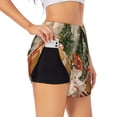 thumbnail image 1 of Goofa Holiday Christmas Stars Printed Women 2 in 1 Running Shorts,Quick Dry Athletic Workout Shorts,High Waisted Athletic Shorts with Liner Pockets-, 1 of 9
