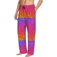 thumbnail image 1 of Goofa Holiday Shiny Printed Soft Pajama Pants for Men, Wide Leg Comfy Casual Lounge Yoga Pants-Small, 1 of 9