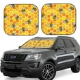 thumbnail image 1 of Goofa Honeycombs Pattern 2 Piece Car Windshield Sun Shade Foldable | Front Windshield Shade for Sun, Heat and UV Rays | Sunshade for Car Front Window-Large, 1 of 7
