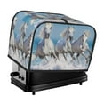 thumbnail image 1 of Goofa Horses Running Through The Water Print Toaster Cover 2 Slice, Two Slice Bread Machine Cover Quilted Toaster Covers Bread Maker Cover Kitchen Appliance Cover, 1 of 7