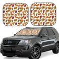 thumbnail image 1 of Goofa Hot Dog Burger Pattern 2 Piece Car Windshield Sun Shade Foldable | Front Windshield Shade for Sun, Heat and UV Rays | Sunshade for Car Front Window-, 1 of 7