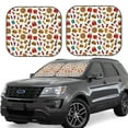 thumbnail image 1 of Goofa Hot Dog Pizza Pattern 2 Piece Car Windshield Sun Shade Foldable | Front Windshield Shade for Sun, Heat and UV Rays | Sunshade for Car Front Window-Medium, 1 of 7