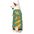thumbnail image 1 of Goofa Hot Dogs 8 Pattern Small Dog Sweater Hoodies Pet Grey Hooded Soft Fleece Sweatshirts with Pocket Fall Winter Puppy Cat Sweaters Warm Clothes-X-Small, 1 of 8
