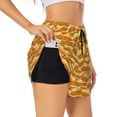 thumbnail image 1 of Goofa Hot Dogs Printed Women 2 in 1 Running Shorts,Quick Dry Athletic Workout Shorts,High Waisted Athletic Shorts with Liner Pockets-Small, 1 of 9