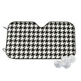 thumbnail image 1 of Goofa Houndstooth Black And White Printed Car Windshield Sunshade,Foldable Reflective Sun Visor,UV Protection Heat Blocker Sunshade,Car Cooling Accessory-, 1 of 7