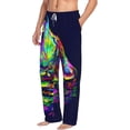 thumbnail image 1 of Goofa Howling Wolf Printed Soft Pajama Pants for Men, Wide Leg Comfy Casual Lounge Yoga Pants-X-Large, 1 of 9