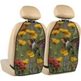 thumbnail image 1 of Goofa Humming Bird Pattern Car Back Seat Protector for Kids (2 Pack) ,Anti-kick Storage Mat for Car Seats,Shields from Footprints, 1 of 6