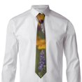 thumbnail image 1 of Goofa Humming Bird Pattern Men's Necktie Classic Silk Tie Woven Jacquard Neck Ties Necktie for Business and Wedding Formal Neckties, 1 of 8
