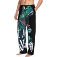 thumbnail image 1 of Goofa Hungry Tyrannosaurus Printed Soft Pajama Pants for Men, Wide Leg Comfy Casual Lounge Yoga Pants-Small, 1 of 9
