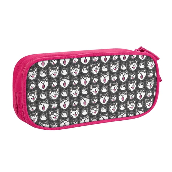 Goofa Husky Pattern Big Capacity Pencil Pen Case Office College Large Storage High Capacity Bag Pouch Holder Box Organizer