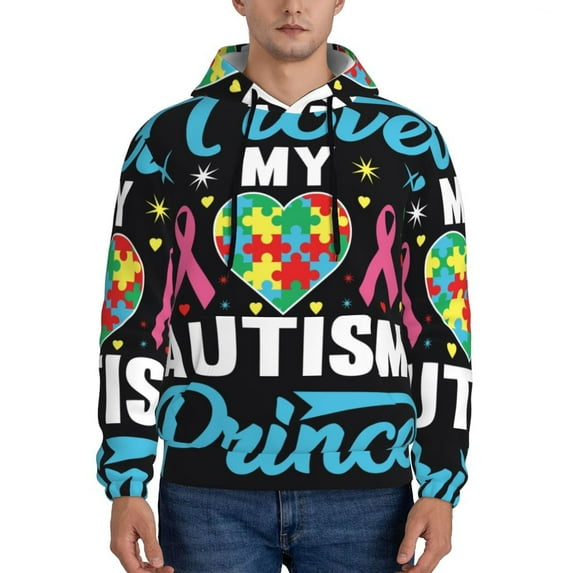 Goofa I Love My Autism for Men's Hooded Sweatshirt - Lightweight Pullover Hoodie with Kangaroo Pocket, Perfect for Everyday Wear-Small