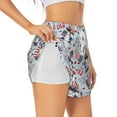 thumbnail image 1 of Goofa I Love USA Printed Women 2 in 1 Running Shorts,Quick Dry Athletic Workout Shorts,High Waisted Athletic Shorts with Liner Pockets-Medium, 1 of 9