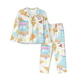 thumbnail image 1 of Goofa Icecream Truck Printed Women’s 2 Piece Pajama Set Super,Pajamas Women's Long Sleeve Sleepwear Soft Button Down Loungewear Pjs Lounge Set Nightwear-X-Large, 1 of 9