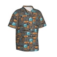 thumbnail image 1 of Goofa Industrial Transportation Hawaiian Shirt for Men, Unisex Summer Beach Casual Short Sleeve Button Down Shirts,Aloha Tropical Floral print shirt-Small, 1 of 9