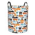 thumbnail image 1 of Goofa Industrial Transportations Printed Circular Hamper,Laundry Basket with Handles,Storage Baskets Foldable,Large Capacity Laundry Hamper-Small, 1 of 8