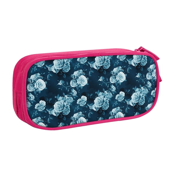 Goofa Ink Rose Pattern Big Capacity Pencil Pen Case Office College Large Storage High Capacity Bag Pouch Holder Box Organizer