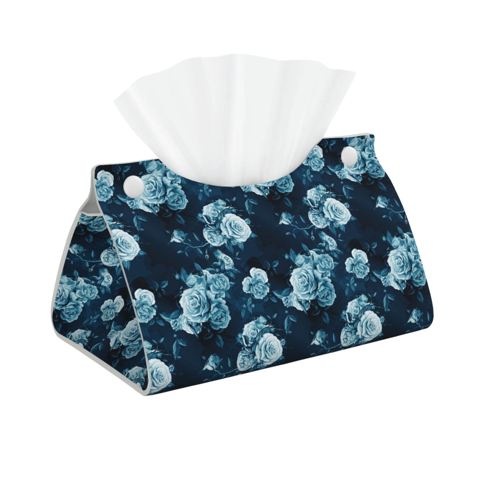 Triangular Tissue Box Goofa Ink Rose Pattern Triangle Square Tissue Box Cover, Modern PVC ...