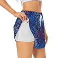 thumbnail image 1 of Goofa Ireworks In The Night Sky Printed Women 2 in 1 Running Shorts,Quick Dry Athletic Workout Shorts,High Waisted Athletic Shorts with Liner Pockets-Large, 1 of 9