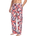 thumbnail image 1 of Goofa Japanese Cherry Blossoms Printed Soft Pajama Pants for Men, Wide Leg Comfy Casual Lounge Yoga Pants-, 1 of 9