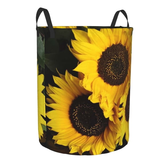 Goofa Japanese Were Blossoming Printed Circular Hamper,Laundry Basket with Handles,Storage Baskets Foldable,Large Capacity Laundry Hamper-Small