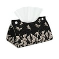 thumbnail image 1 of Goofa Japanese White Crane Pattern Triangle Square Tissue Box Cover, Modern PVC Leathe Facial Paper Holder,Decorative Holder/Organizer for Bathroom Vanity Countertop, 1 of 9