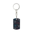 thumbnail image 1 of Goofa Joystick Gamepad Printed Rectangular Metal Keychain Bag Charm Floral Charm for Purse Keys Metal Keyring Gift for Women Accessories, 1 of 7