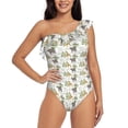 thumbnail image 1 of Goofa Jungle Animal Pattern Women's One Piece Swimsuits Tummy Control Bathing Suits Asymmetric One Shoulder Swimwear-XX-Large, 1 of 6