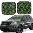thumbnail image 1 of Goofa Jungle Leopard Yellow Pattern 2 Piece Car Windshield Sun Shade Foldable | Front Windshield Shade for Sun, Heat and UV Rays | Sunshade for Car Front Window-Small, 1 of 7