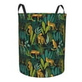 thumbnail image 1 of Goofa Jungle Leopard Yellow Printed Circular Hamper,Laundry Basket with Handles,Storage Baskets Foldable,Large Capacity Laundry Hamper-Small, 1 of 8