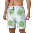 thumbnail image 1 of Goofa Kawaii Frogs Printed Men's Swim Trunks Board Shorts Quick Dry Mens Swimming Trunks with Compression Liner,Breathable Fit Hawaii Beach Shorts-, 1 of 9