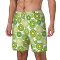 thumbnail image 1 of Goofa Kiwi Lemon Printed Men's Swim Trunks Board Shorts Quick Dry Mens Swimming Trunks with Compression Liner,Breathable Fit Hawaii Beach Shorts-3X-Large, 1 of 9