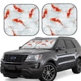 thumbnail image 1 of Goofa Koi Fish Corals,Spring Summer Pattern 2 Piece Car Windshield Sun Shade Foldable | Front Windshield Shade for Sun, Heat and UV Rays | Sunshade for Car Front Window-Medium, 1 of 7