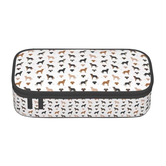 Goofa Labrador Retriever Dog Pattern Pencil Case, Multi- Slot Pencil Pouch, Portable Pencil Bag, Pen Case for& Office