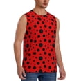 thumbnail image 1 of Goofa Ladybug Pattern Printed Men's Sleeveless T-Shirt - Athletic Gym Workout Tank Top for Men - Moisture-Wicking, UPF 30+ Quick-Dry Muscle Tee-, 1 of 8