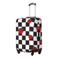 thumbnail image 1 of Goofa Ladybugs Of Black And White Checkers Pattern Luggage Covers For Suitcase,Suitcase Cover Protector Fit 18-32 Inch Luggage-Large, 1 of 9