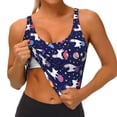 thumbnail image 1 of Goofa Lama in Space Printed Sports Bras for Women, High Impact Running Bra Workout Crop Tank Tops Longline Sports Bra Push up-X-Large, 1 of 9