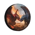 thumbnail image 1 of Goofa Lava Dragon Pattern Universal Tire Cover for Jeep, SUV, Truck, and Trailer – Waterproof, UV-Resistant,Easy to Install, Fits 14"-17" Tires-17 inch, 1 of 6