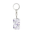 thumbnail image 1 of Goofa Lavender Bicycle Printed Rectangular Metal Keychain Bag Charm Floral Charm for Purse Keys Metal Keyring Gift for Women Accessories, 1 of 7