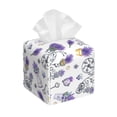 thumbnail image 1 of Goofa Lavender Bicycle Tissue Box Cover PVC Leather Tissue Holder Square Facial Tissue Case Facial Paper Organizer Dispenser for Bathroom, Vanity Countertop, 1 of 8