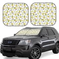 thumbnail image 1 of Goofa Lavender Flowers Pattern 2 Piece Car Windshield Sun Shade Foldable | Front Windshield Shade for Sun, Heat and UV Rays | Sunshade for Car Front Window-Small, 1 of 7