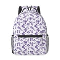thumbnail image 1 of Goofa Lavender Flowers Pattern Comfortable Student Backpack - Ergonomic Design, Durable, Water-Resistant, Multi-Compartment,Travel, and Outdoor Activities, 1 of 5