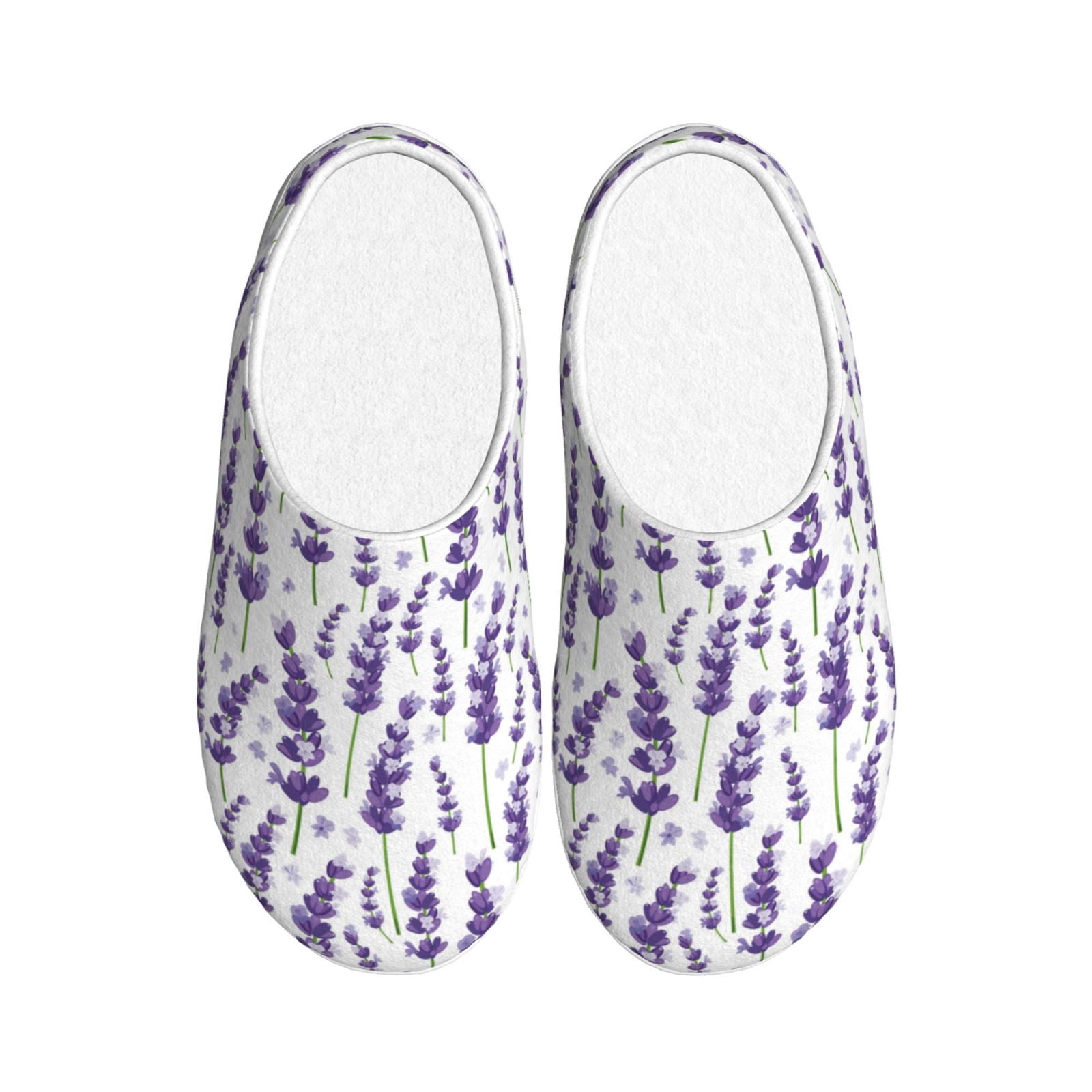Flower Fluffy Slippers Female Soft Bottom Home Word Cotton Slippers main image 0