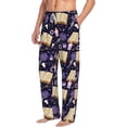 thumbnail image 1 of Goofa Lavender Flowers Printed Soft Pajama Pants for Men, Wide Leg Comfy Casual Lounge Yoga Pants-XX-Large, 1 of 9