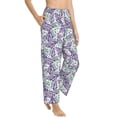 thumbnail image 1 of Goofa Lavender Flowers Printed Soft Pajama Pants for Women, Wide Leg Comfy Casual Lounge Yoga Pants-XX-Large, 1 of 9