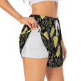 thumbnail image 1 of Goofa Lavender Flowers Printed Women 2 in 1 Running Shorts,Quick Dry Athletic Workout Shorts,High Waisted Athletic Shorts with Liner Pockets-Medium, 1 of 9